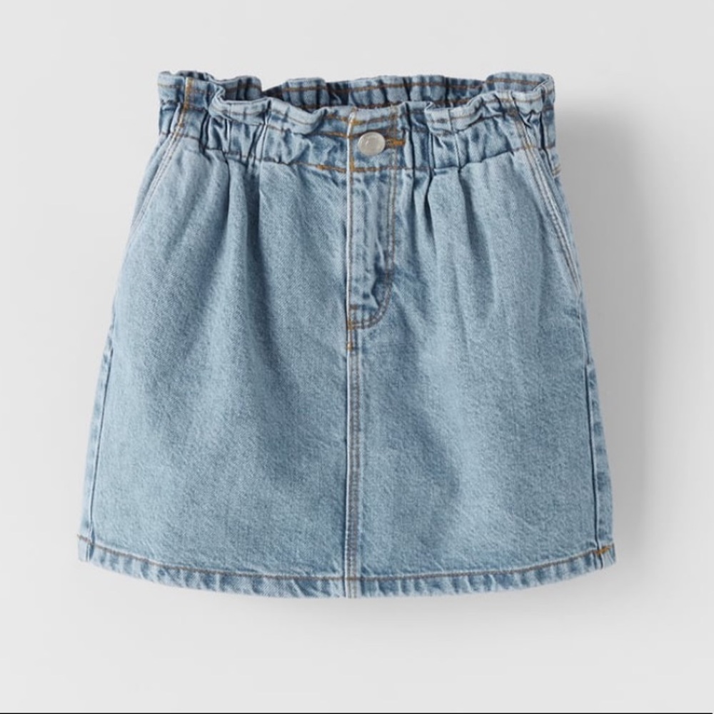 Zara Kids Serged denim skirt